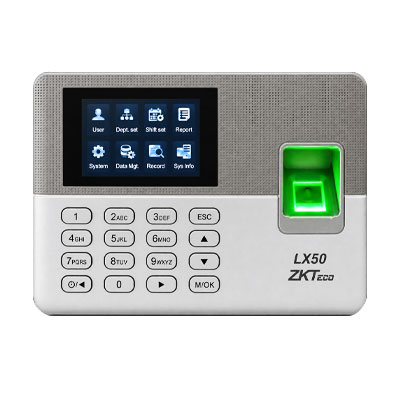 Reloj checador ZKTeco LX50 para oficina con IP65 y WiFi